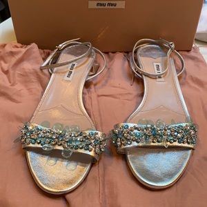 Miu Miu silver heels